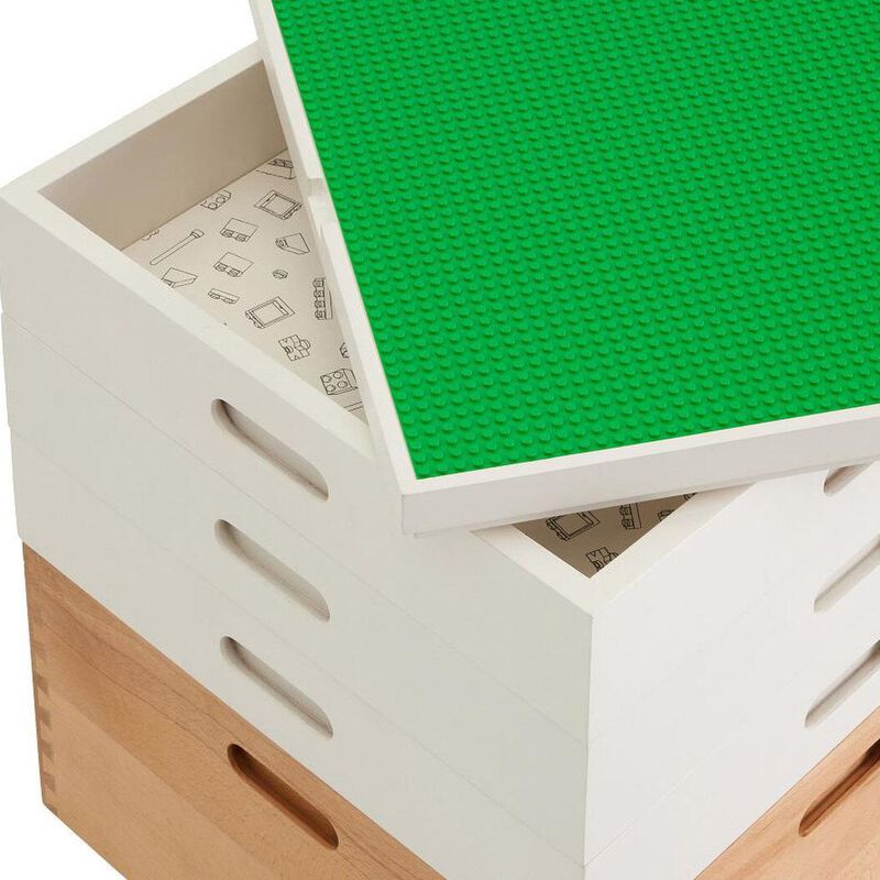 Pottery Barn Kids Lego Storage Build And Stack Simply White Natural image number 1